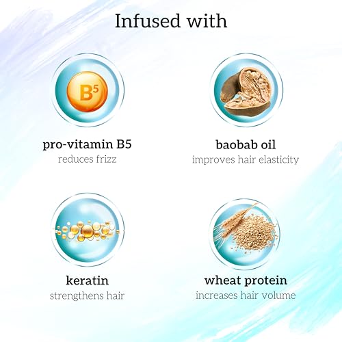 Image of inatur Keratin Hair Mask | Strengthening & Nutri-Repair Mask for Damaged & Color-Treated Hair | Control Frizz & Restores Smoothness | With Baobab oil, Wheat Protein & Pro-Vitamin B5 | 200g