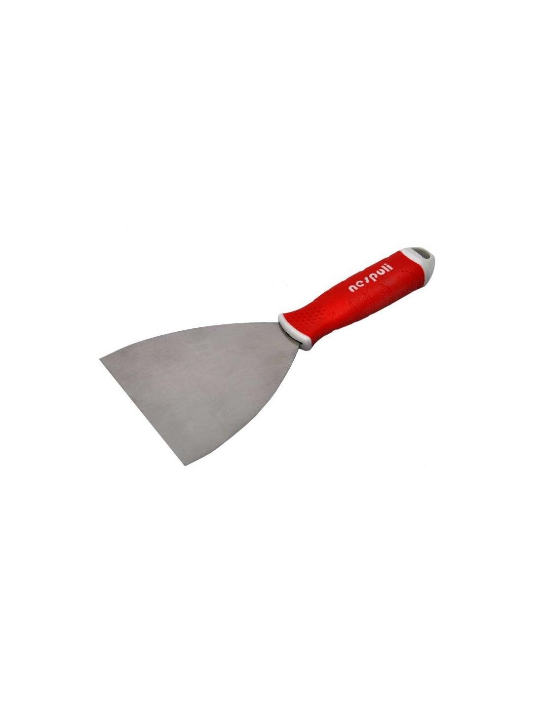 NESPOLI Spatola Americana Inox Manico Gomma 100 Mm