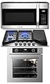 GASLAND 30 Inch Over the Range Microwave Oven, 24 Inch Gas Wall Oven, 30 Inch Gas Cooktop