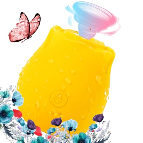 Newly 2026Flexible Version: Double Motor Little Lemon Shaped Portable Handheld Massager 10Vibrating Modes Lemon Shape Vibratoar for Stress Relief and Relaxation Waterproof Quiet Rechargeable (Yellow)