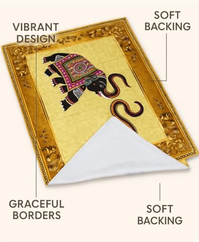 Image of AAZEEM Printed Tablecloth Soft Feel Table Cover 4-6 Seater,Table Cover,Dining Table Cover, Table Linen,Dining Table Chair Cover,Dining Table Cover 6 Seater |