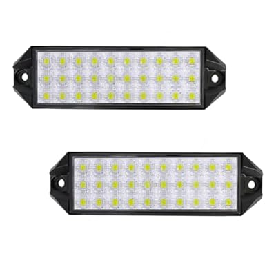 SAN YOUNG Flush Mount LED Pods, Slim LED Light Bar 7 Inch 40W 4000lm, Backup Lights Reverse Lights for Truck Bumper Tractor Work Lights ATV UTV Boat Off Road Fog Lights 12V 24V, 2 Pack