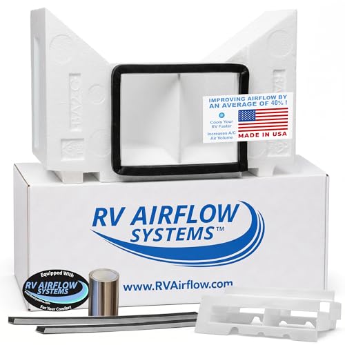 RV Airflow Systems for Dometic Brisk Air II, Evolution, Blizzard Air Conditioners: Increase the volume of air from your AC into your hot RV making you colder faster – Vent Filter Accessory