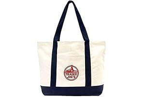 Trader Joe's Reusable Canvas Embroidered Tote Bag