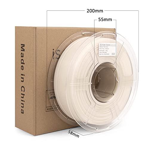 Image of iSANMATE PLA 3D Printer Filament, PLA Filament 1.75mm Glow in The Dark Filament Red, Dimensional Accuracy + /- 0.03 mm, 1 kg /Spool