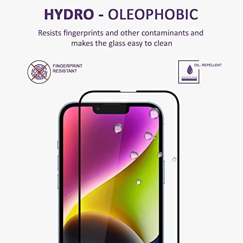 Czartech [Auto Align Tempered Glass Screen Protector for iPhone 13 / iPhone 14 / iPhone 13 Pro Full Screen Coverage Edge to Edge Glass with Easy Installation Kit. 7 41LczUvT3iL