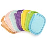 Romon Coton Demaquillant Lavable, 7 Pcs Pad Multicolore, 10x8 cm Eponge...