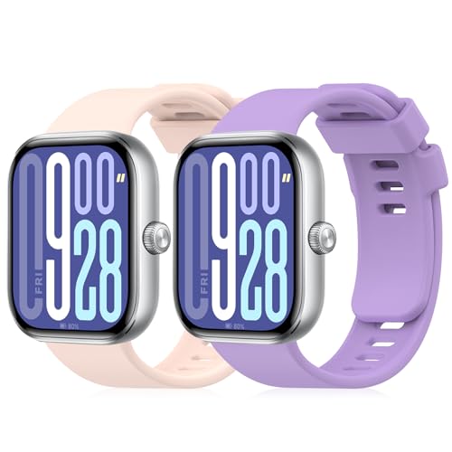 [AiMaoo] 2�{�Z�b�g �o���h �V���I�~(Xiaomi) Redmi Watch 6/5/4 �Ή� �����o���h �V���R�� �X�|�[�c�X�g���b�v ������� �_� �h�� Redmi Watch 5/4 �p (���C�g�s���N)+(�p�[�v��)