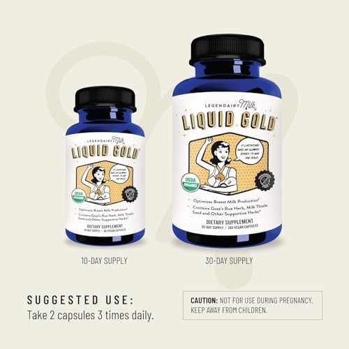 Image of Legendairy Milk Liquid Gold Lactation Support | Lactation Supplement with Organic Goats Rue, Milk Thistle, Shatavari, Fennel, Alfalfa & Anise | Breastfeeding Supplements, 3 Pack