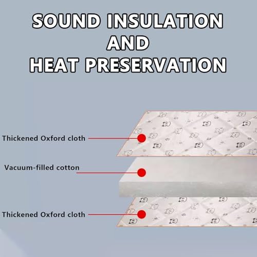 Rideau thermique à 2 couches Oxford avec double zip pour aération facile
