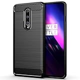 Vavies Custodia per OnePlus 8 Case, IN2010 Copertura in Fibra di Carbonio Ultra Sottile con TPU Morbido, Protezione Antiurto e Assorbimento degli Urti Cover per OnePlus 8 Nero