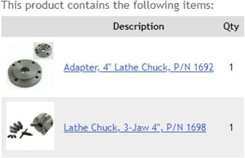 Miniatura 5 de (1941) - Mandíbula de 3 mandíbulas de 4 pulgadas, independiente con adaptador, acero de alta calidad, incluye una llave de mandril y mandíbulas