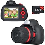 [Multifunción] Esta cámara digital para niños está especialmente diseñada con flash, lo que puede ayudar a los niños a obtener mejores fotos o vídeos por la noche o en condiciones de poca luz. Está diseñado con funciones únicas como autofocus, selfie, disparo acelerado y captura de sonrisa.