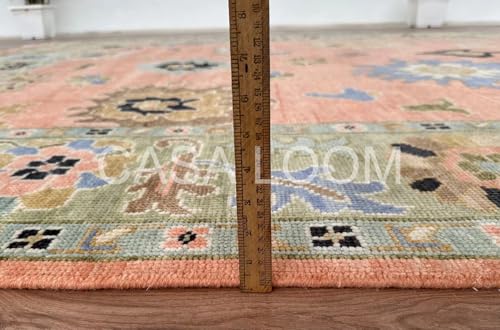 Tapete de área vintage de lana Oushak 10' x 13' miniatura 3