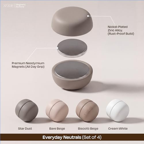 Image of NODE Hijab Magnets | Magnetic Hijab Pins for Women | Strong Hold Hijab Magnet for Scarves | Pinless & Painless Magnetic Pins for Hijab | No Snag, Stylish & Multi-Use | Durable & Lightweight