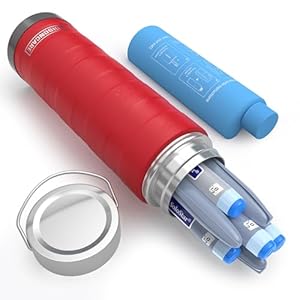 DISONCARE Insulin Cooler Travel Case 74H 7 Pens Medication Cooler for Travel Refrigerated Medicine Travel Case TSA Approved Ice Packs Diabetic Gifts Epipen Carry Case with QR Medical ID(Rescue Red)