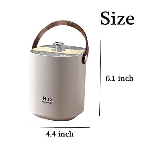 Aekan Portable Mini Humidifier, 1200Ml Dual Nozzle Design Cool Mist Small Humidifier, Usb Quiet Operation Desktop Humidifiers For Bedroom Travel Office Home, 2 Mist Modes,Auto Shut-Off (White) #TOP7
