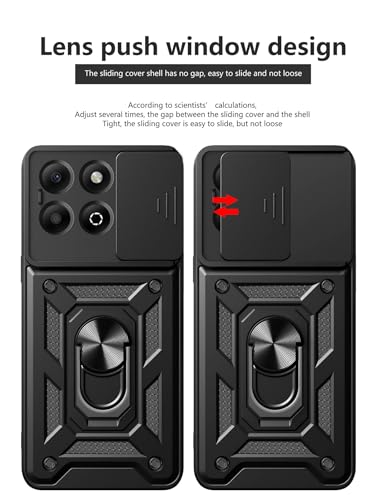 ILING Case for HONOR X6b, Ultra-thin Matte Texture Hard PC + Soft Silicone TPU Bumper Shockproof Heavy Duty Cover - Image 2