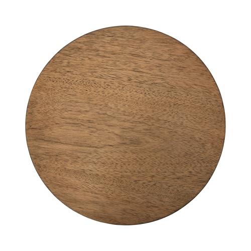 Kate and Laurel Foxford Tiered Round Drink Table, 12 x 12 x 30, Natural Brown, Transitional Two-Tier Circle Plant Stand Table for Use as Living Room Pedestal Table or Small Bedroom Nightstand by Kate and Laurel - Image 4