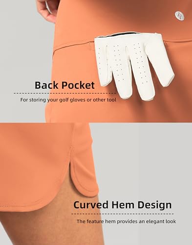 Image of SANTINY Women's Golf Skirts Skorts High Waisted Tennis Skirt Athletic Workout Casual Skorts for Woman with Short Pockets