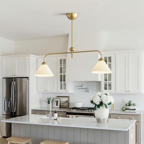 UienVee Linear Chandelier, Modern Chandelier for Dining Room Light Fixture, Dining Light Fixtures...