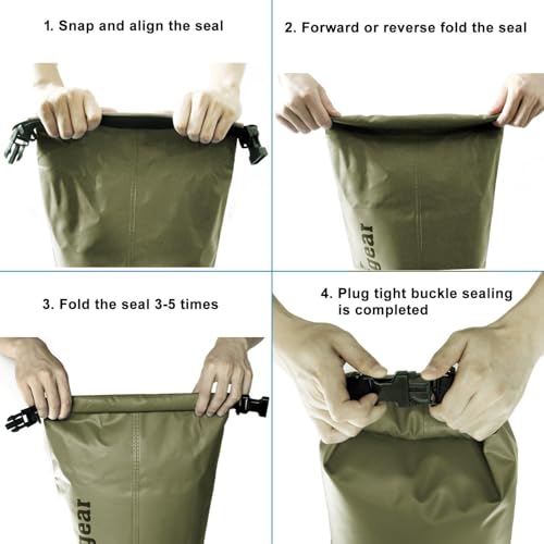 Miniatura 5 de Unigear Bolsa Estanca 2L~40L Seca Impermeable + Funda De Movíl Camping Playa