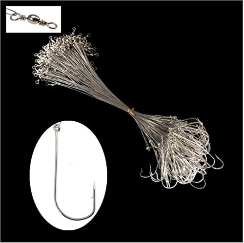 20Pcs/Pack Fishing Hook Rigs Nylon-Coated Fishing Line Leader With Stainless Steel Fishing Hook #TOP4