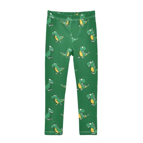 Dinosaur Greenb Girls Leggings Soft Stretch Workout Yoga Dance Pants for Kids Casual Tights