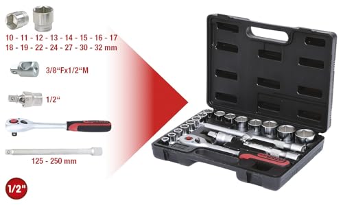 Jeu de clé à douille noir KS TOOLS 911.0620 pour l'entretien de votre moto au garage - 3
