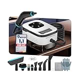 14-IN-1 Dampfreiniger Handgerät【99,99% Keimreduktion-Führende Deutsche SPJ Technik】【9-Sekunden Turbo-Dampf-Intelligent Turbo Steam System】Dampfreiniger für Alles,Steam Cleaner für Boden, Küche(1.6L)