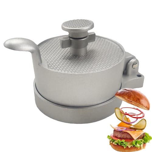 Máquina de prensa de hamburguesas de aleación de aluminio, lavable a máquina, herramienta versátil para salchichas, , pasteles de y hamburguesas, eficiente y prensa para cocinar en casa
