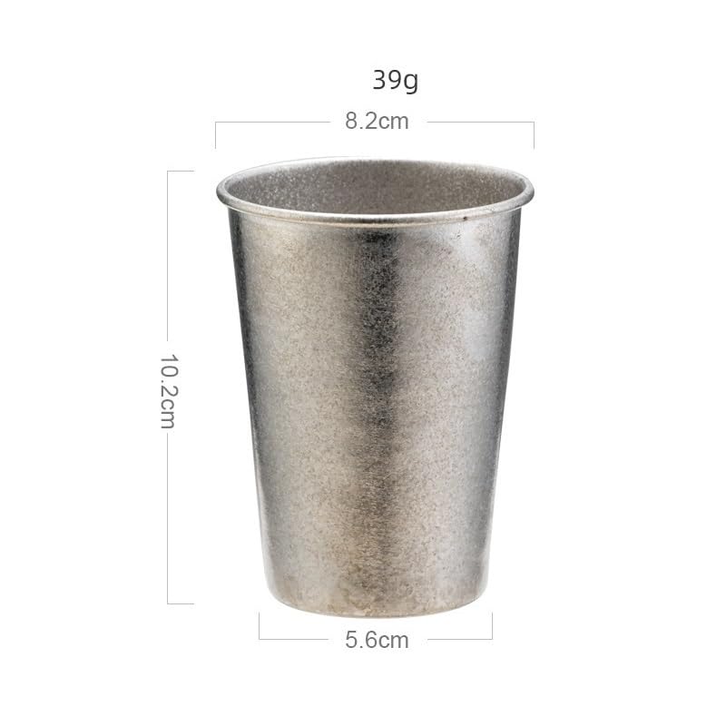 Echeson 1PC Camping Cup 350ML, Pure Titanium Cup Outdoor Single-Layer Beer Cup Juice Cup Suitable for Outdoor Camping Or Home Use(Blue 2)