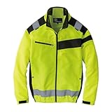 [武蔵野ユニフォーム] コーコス エコ・ボルトクール安全 空調長袖ブルゾン AE5561 サイドファン 背中ランヤードフック 空調風神服 UVカット SDGS 単品 服のみ<046-ae5561>(XL 21-フラッシュイエロー)