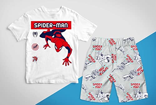 Pyjacourt Marvel pour garçon ensemble t-shirt et short en coton