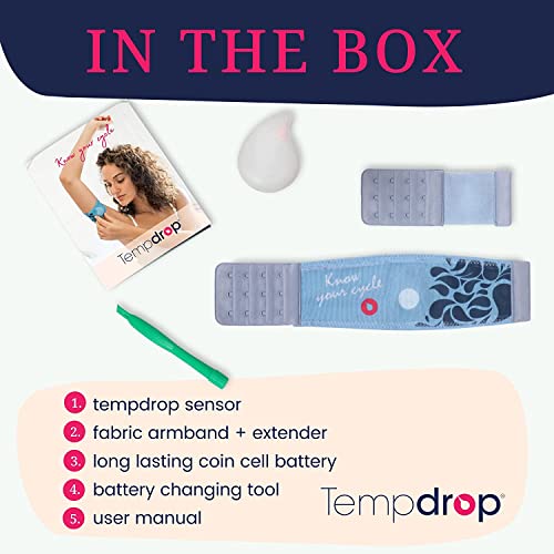 Tempdrop Fertility And Ovulation Tracker –Wearable Basal Body Temperature (Bbt) Monitoring Sensor And Fertility Charting App Includes Comfortable Armband (S/M – 8.5-15.5 Inch) #TOP5