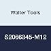Walter Tools S2066345-M12 Protodyn HSS Machine Thread Former, TIN Finish, 12 mm Shank Diameter, 1.75 mm Thread Length, 10.5 mm Cutting Length, 110 mm Overall Length, M12 Cutting Diameter