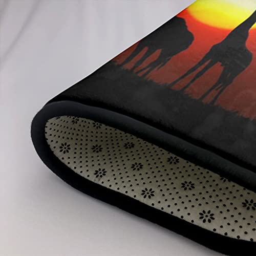 Modern Area Rug For Living Room Natural Sunset Giraffe Printed Non-Slip Absorbent Carpet For Bedroom Kitchen Home Outdoor 72"X48" #TOP3