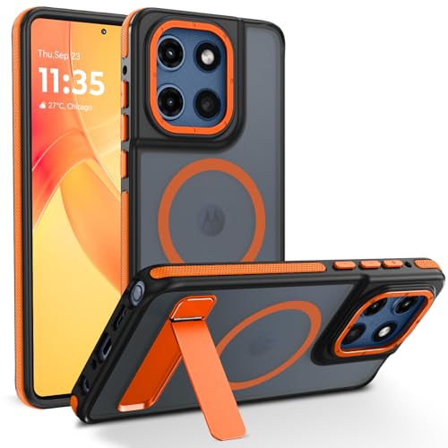Coque Moto G Stylus 5G 2025 GaoBao magnétique noire 6,7 pouces avec support intégré