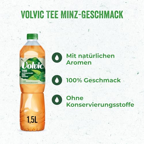 Volvic Erfrischungsgetränk Grüntee-Extrakt, 6er Pack (6 x 1.5 l)