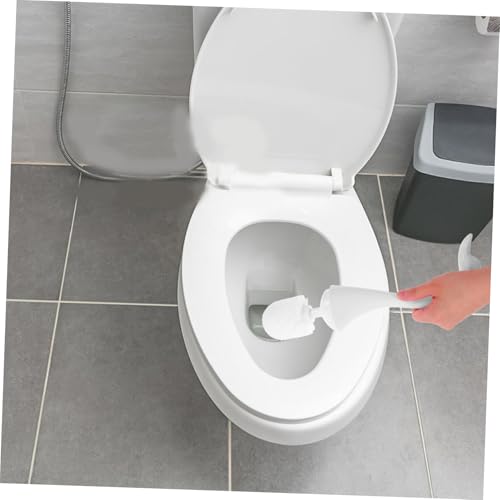Brosse de toilette cygne Ciieeo manche long avec support céramique blanc sanitaire