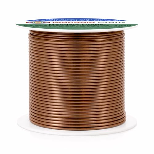 Image of Mandala Crafts 16 Gauge Light Brown Anodized Aluminum Craft Wire, 100 FT | Colored, Flexible, Bendable, for Bonsai, Armature, Sculpting, Wire Wrapping, Jewelry Making, Weather & Tarnish Resistant