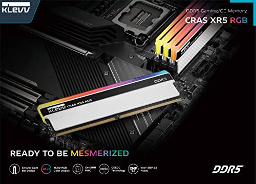 Image of KLEVV CRAS XR5 RGB DDR5 32GB (2x16GB) 7200MHz CL36 SK Hynix A-Die 1.4V Gaming Desktop Ram Memory XMP 3.0 Ready (KD5AGUA80-72B360S)