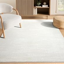 Abani Cream Area Rug - Living Room & Bedroom - Textured Weave Design - Indoor Use - Easy to Clean, Stain Resistant, Non-Shedding - Neutral Collection 811" x 12