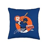 Francisco Lindor | New York Baseball MLB Player | MLBLIN4008 Throw Pillow