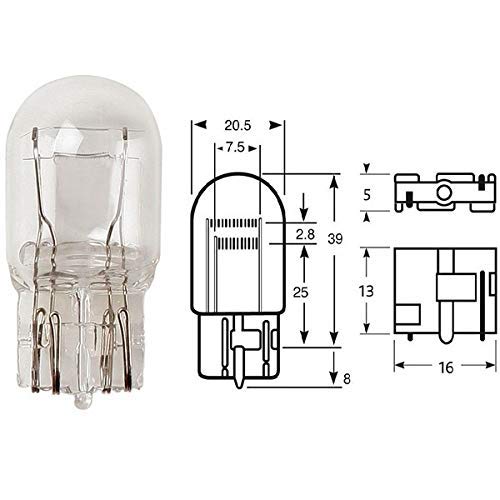 2 X Brake Light Bulbs 12V 21/5W Cars Tail Light Pair Supplied Clear - Image 3