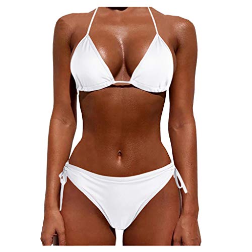 Generico Bikini de mujer Hot Tankini Bikini Talla Fuerte de Cintura Alta Bikini Triángulo Dos Piezas Trajes de Playa Acolchado Sujetador Ajustable Sexy Playa Beachwear Swimwear Bandeau Bikini, Color