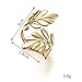 Shejuety Women Ring, Stainless Steel Double Layer Leaf 18K Titanium Steel Adjustable Opening Ring Ring, Specially Designed for Fashionable Women, Suitable for - Various Festival Party Jewelry Gifts (gold)