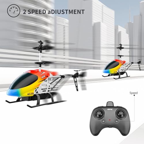 Image of FFTFH Helicopter for Kids Altitude Hold 2.4GHz RC Helicopters with Gyro for Beginner Toys Indoor Flying with 3.5 Channel LED Light Multi Color