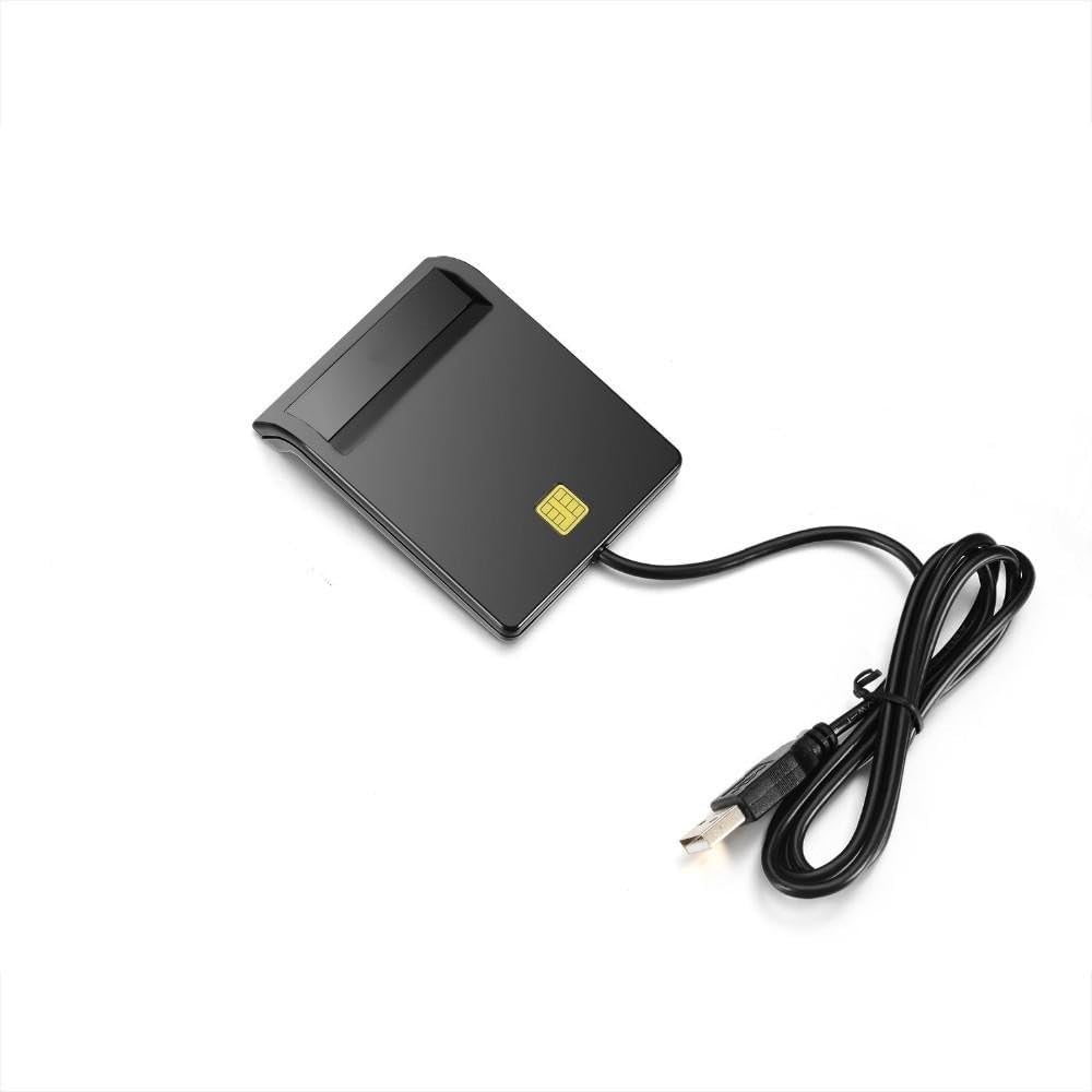 USB Smart Card Reader Writer, PC/SC USB-CCID EMV ISO7816, Compatible with Credit Card, IC Card, National ID Card