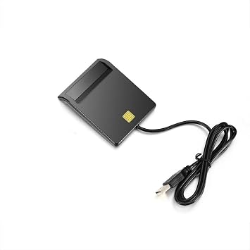 USB Smart Card Reader Writer, PC/SC USB-CCID EMV ISO7816, Compatible with Credit Card, IC Card, National ID Card